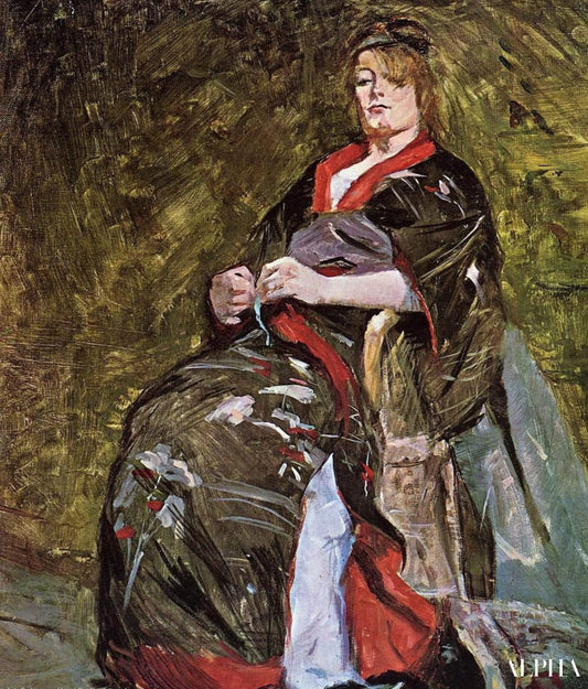 Lily Grenier dans un kimono - Toulouse Lautrec - Reproductions de tableaux et peintures haut de gamme