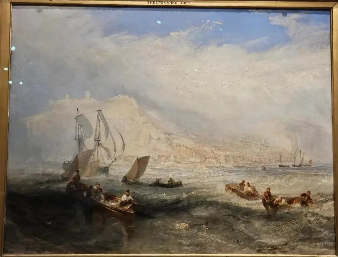 Line Fishing, off Hastings - J. M. W. Turner image 1 copie peinte à la main à l’huile