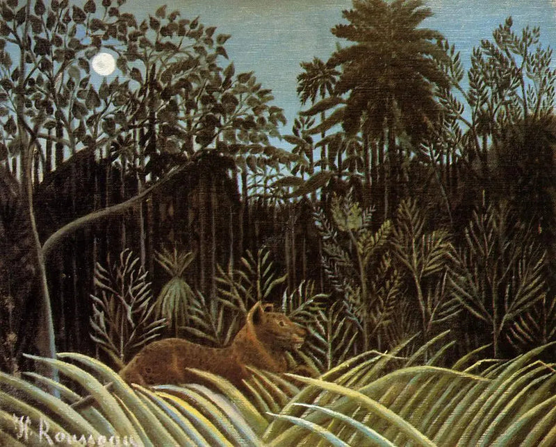Löwe im Dschungel - Henri Rousseau