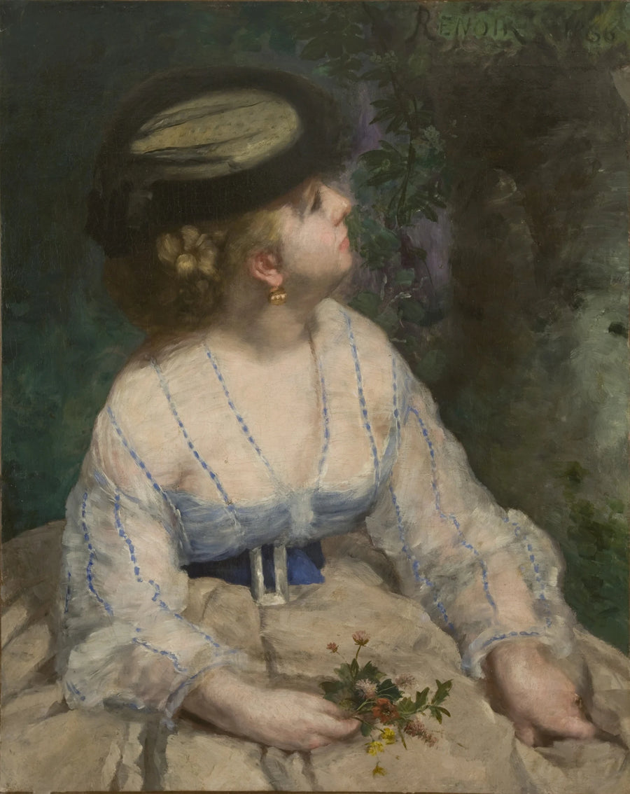 Das Mädchen mit dem Vogel - Pierre-Auguste Renoir