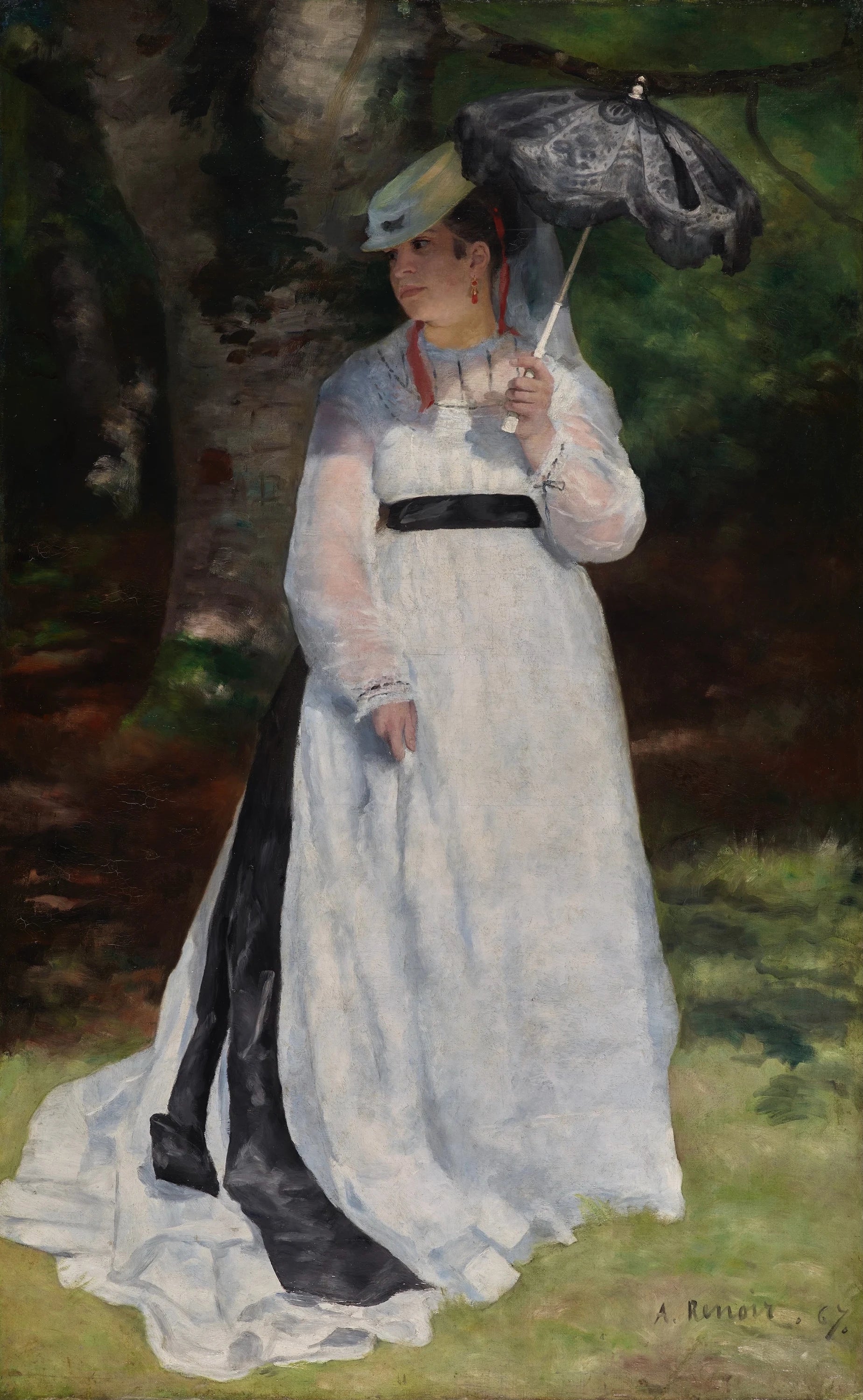Lise – La Femme à l’ombrelle, peinte par Pierre-Auguste Renoir en 1867
