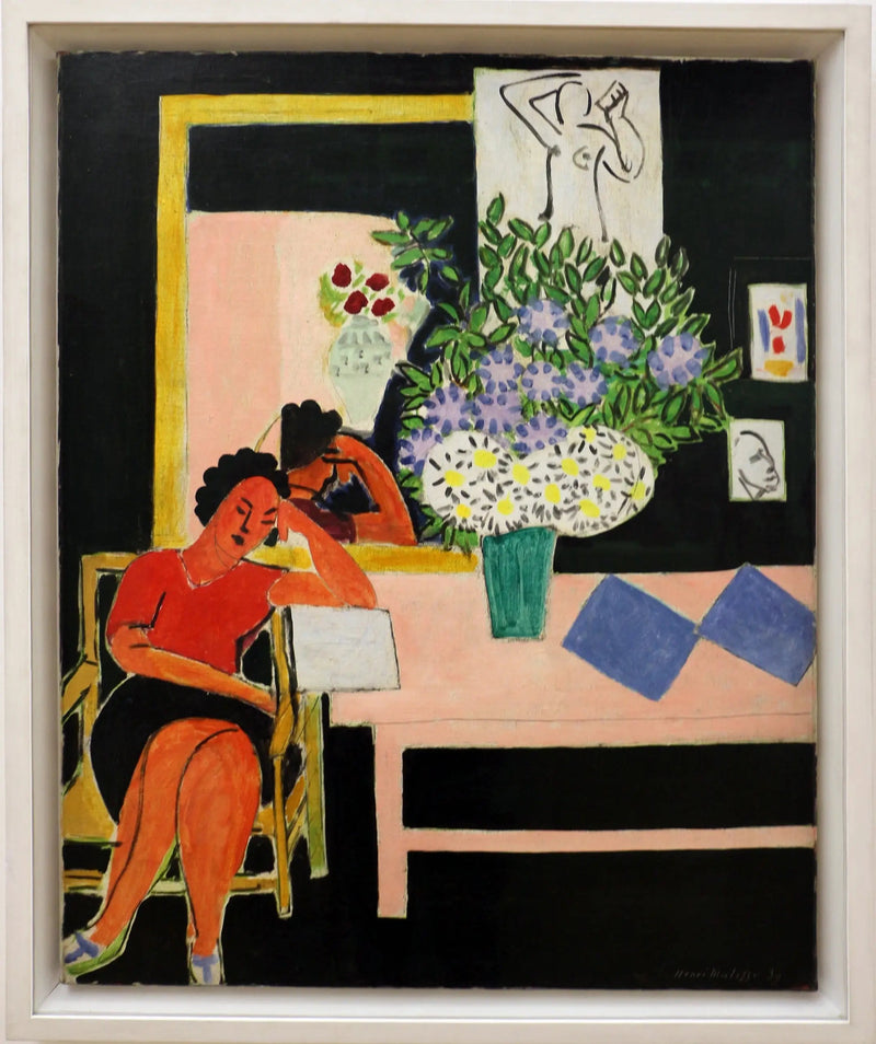 Leselampe auf schwarzem Hintergrund - Henri Matisse