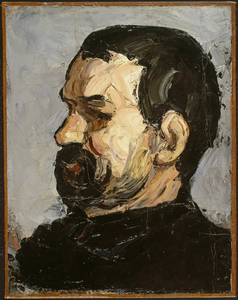 Der Onkel Dominique im Profil - Paul Cézanne