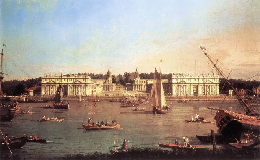 London: das Greenwich-Krankenhaus vom nördlichen Ufer der Themse - Canaletto