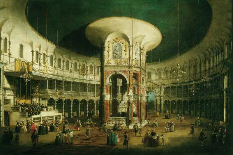 Londres : Das Innere der Rotonde de Ranelagh - Canaletto