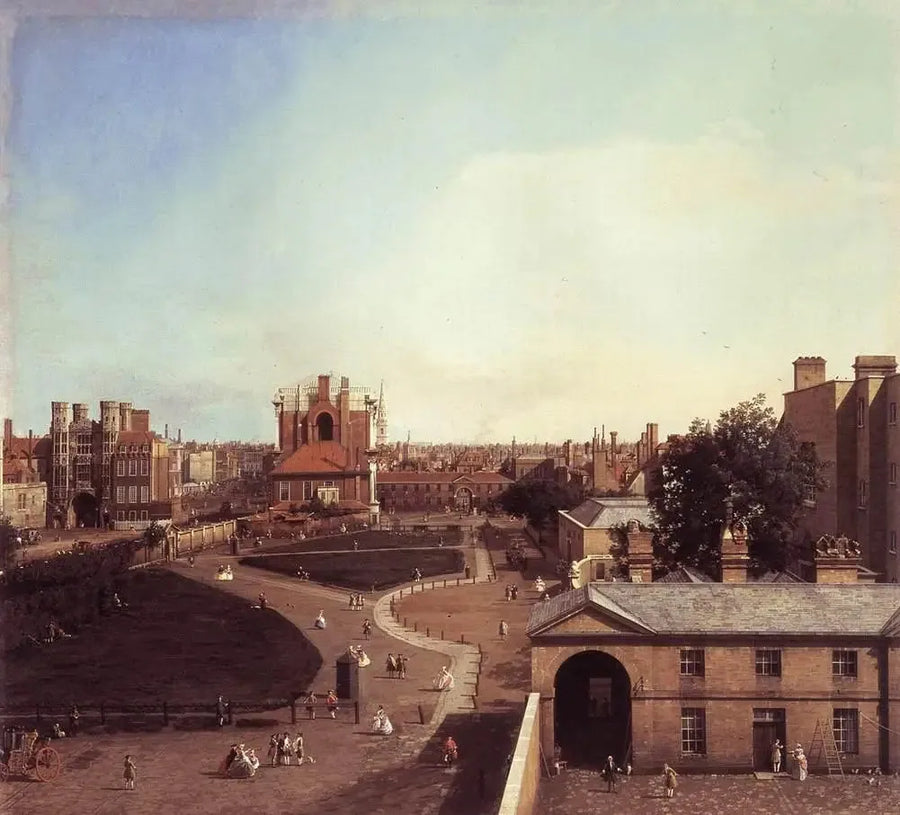 London : Whitehall und der Privy Garden vom Richmond House aus - Canaletto