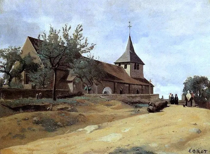 Lormes, die Kirche - Jean-Baptiste Camille Corot