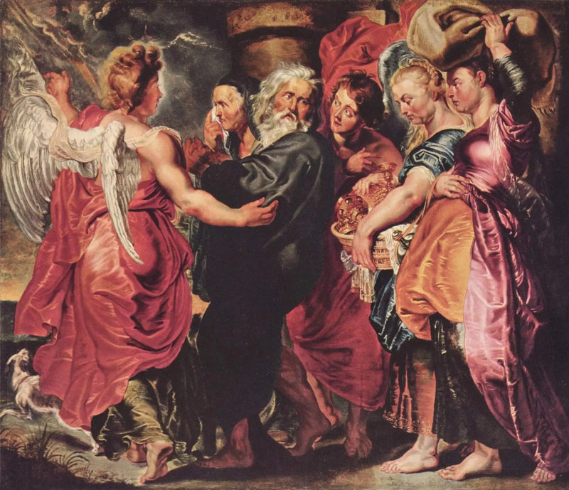 Lot und seine Familie, die aus Sodom fliehen - Peter Paul Rubens