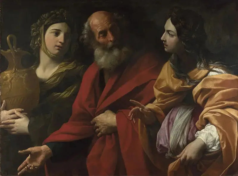 Los und seine Töchter verlassen Sodom - Guido Reni