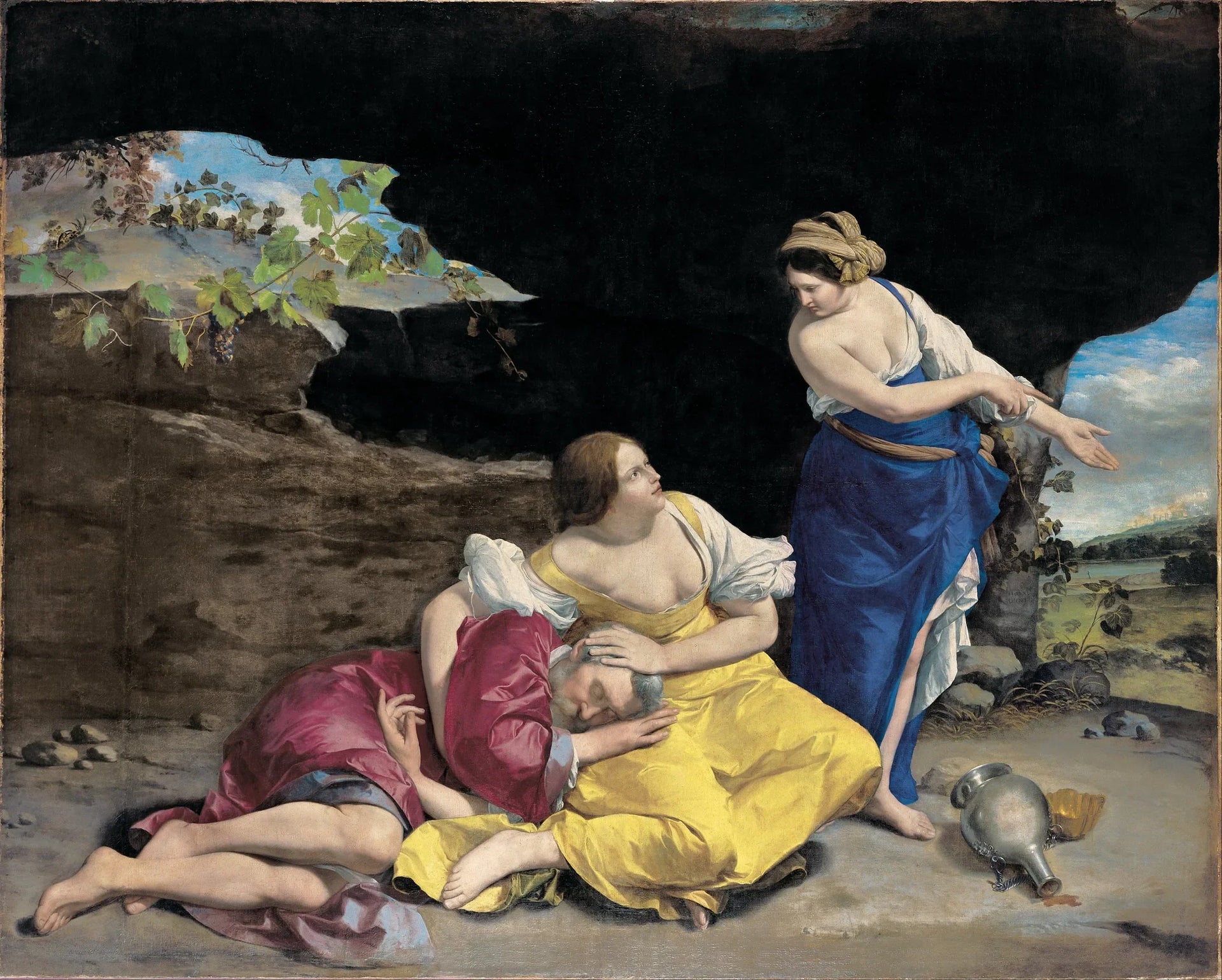 Loth et ses filles - Orazio Gentileschi image 1 reproduction artisanale de tableau