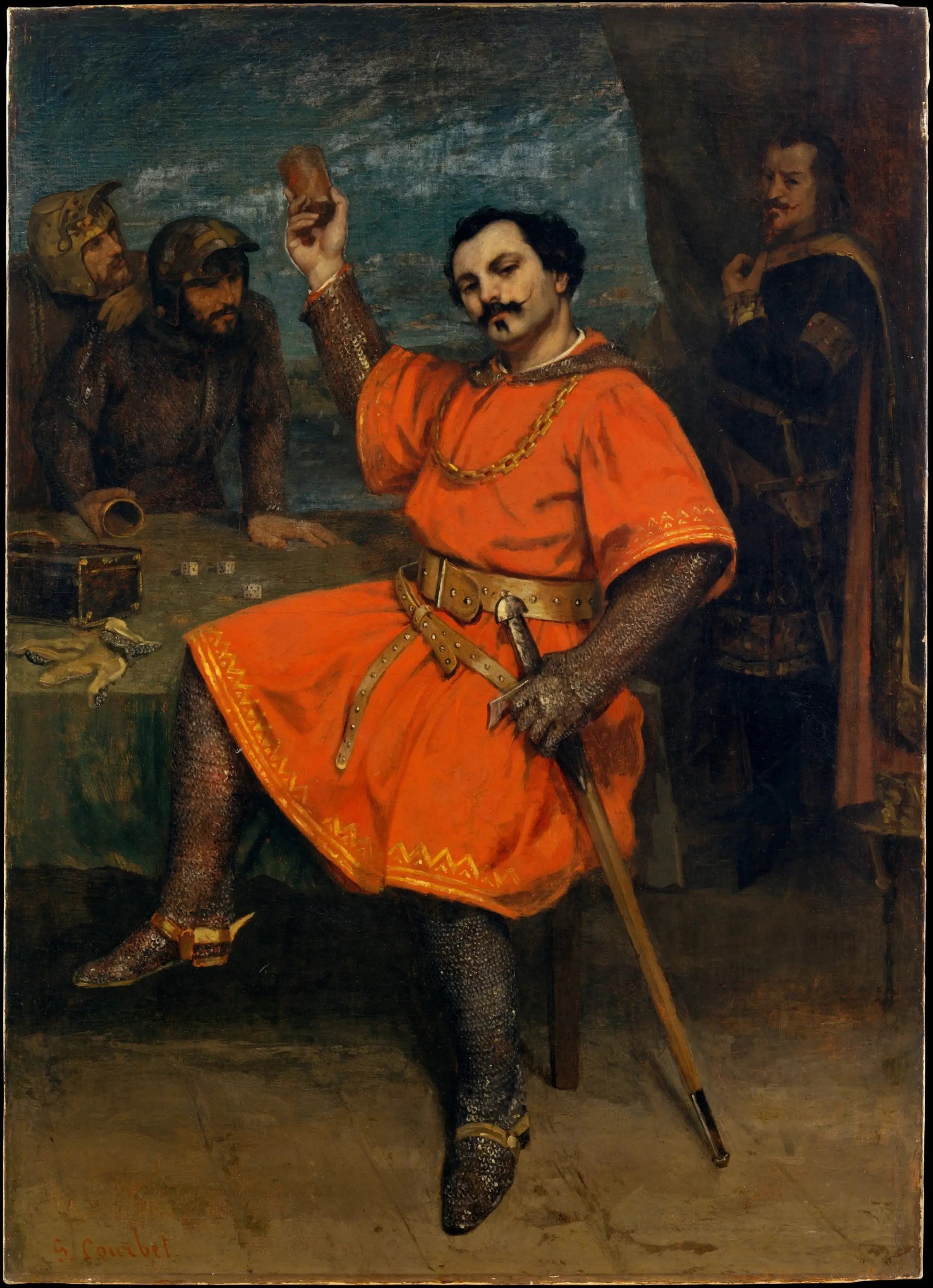 Louis Gueymard dans le rôle de Robert le Diable - Gustave Courbet image 1 reproduction artisanale de tableau