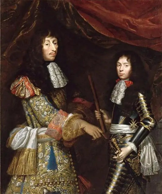 Louis II. de Bourbon Condé und sein Sohn Henri-Jules, Herzog von Enghien - Pierre Mignard