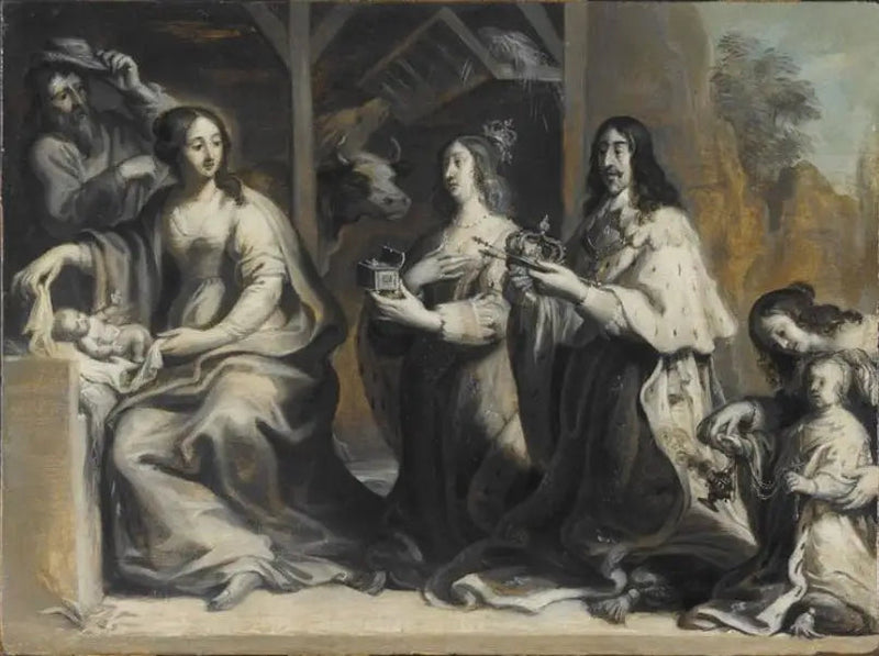 Louis XIII und Anne d'Autriche, die das Königreich bei der Geburt der Jungfrau Maria übergeben - Juste d'Egmont