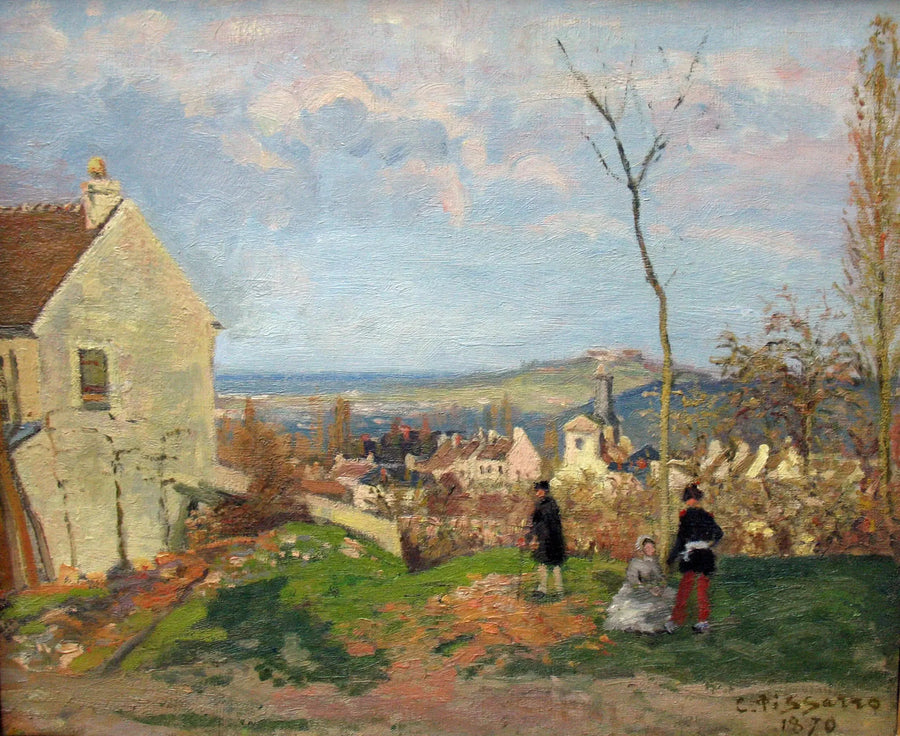 Louveciennes mit dem Mont Valérien im Hintergrund - Camille Pissarro