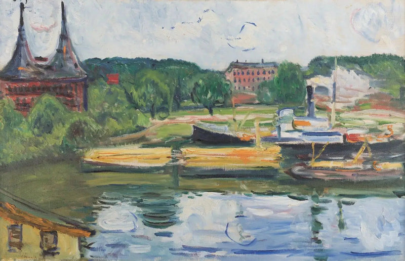 Lübeck mit dem Holstentor - Edvard Munch