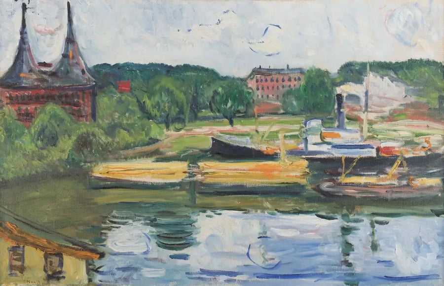 Lübeck mit dem Holstentor - Edvard Munch