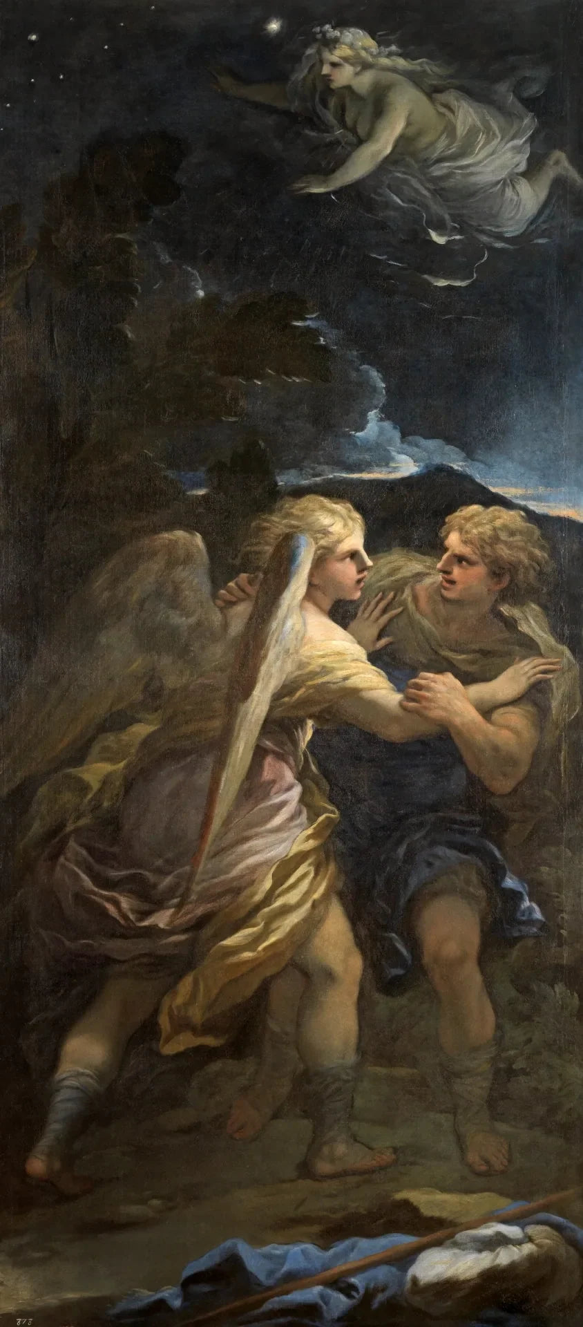 Lucha de Jacob con el ángel - Luca Giordano image 1 reproduction de peinture à l’huile
