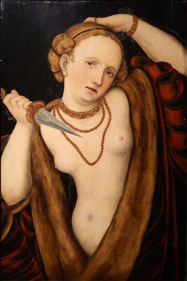 Lucrèce - Lucas Cranach the Elder image 1 copie peinte à la main à l’huile