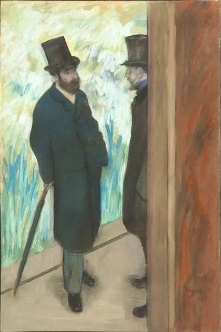 Ludovic Halévy und Albert Boulanger-Cavé hinter den Kulissen der Oper - Edgar Degas