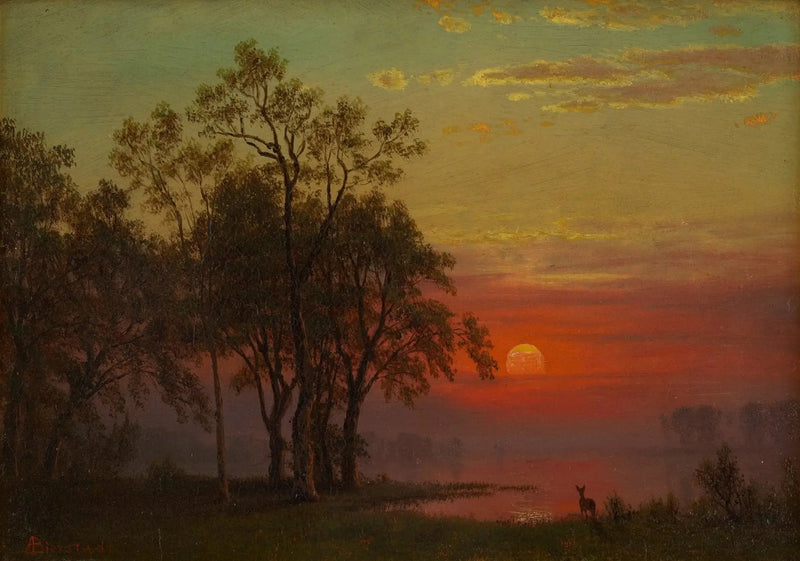 Abenddämmerung - Albert Bierstadt