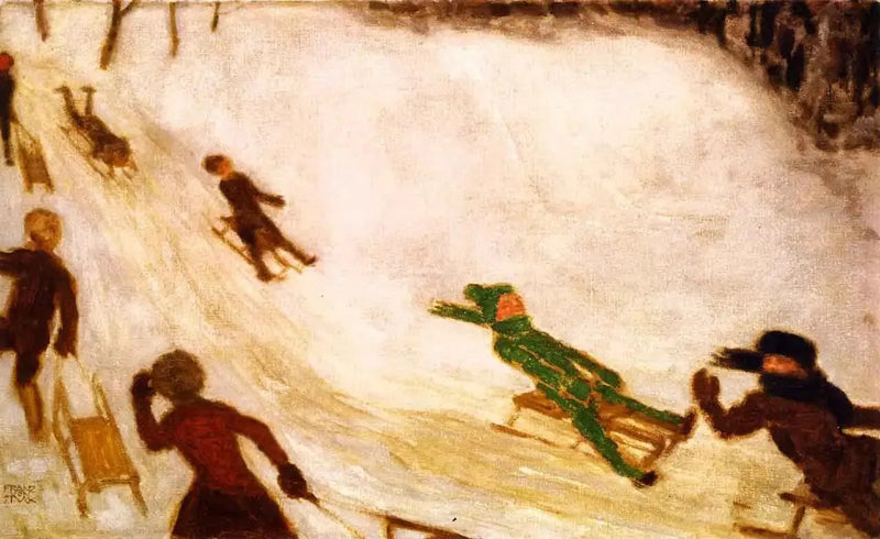 Kinderschlitten - Franz von Stuck