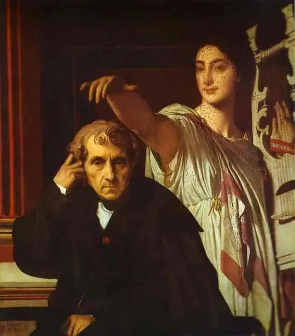 Luigi Cherubini und die Muse der lyrischen Poesie - Jean-Auguste-Dominique Ingres