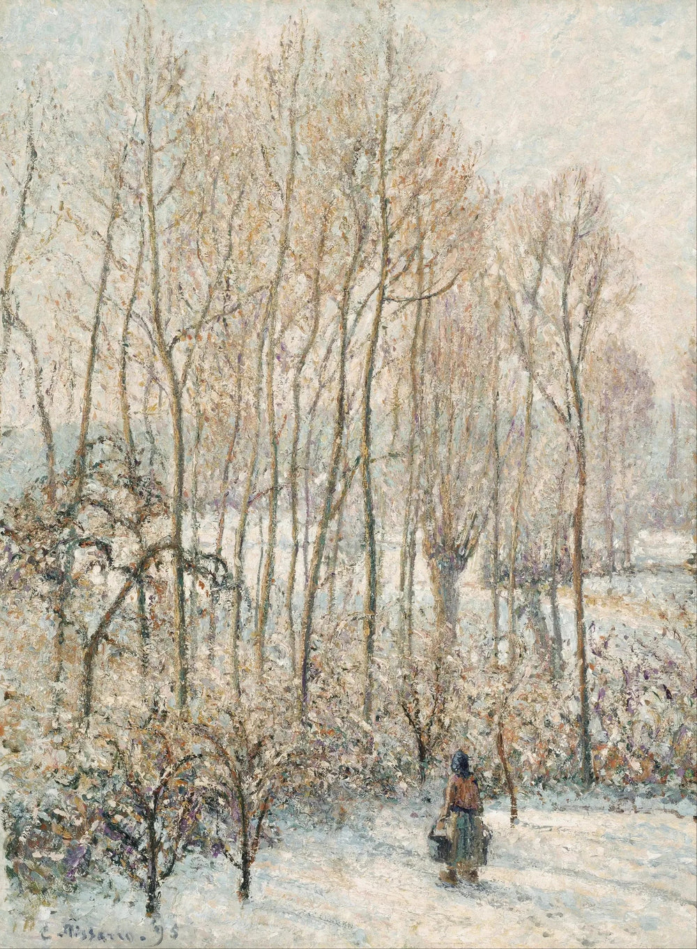 Lumière du matin sur la neige, Éragny-sur-Epte - Camille Pissarro image 1 tableau peint à l’huile sur toile