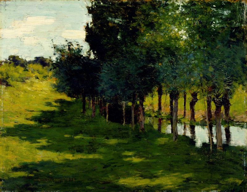 Sonnenlicht und Schatten - Willard Metcalf