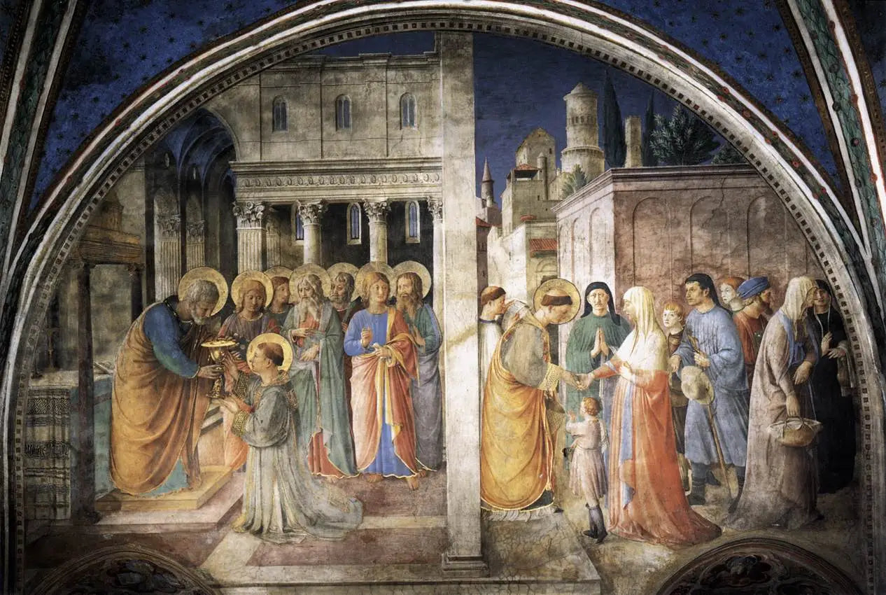 Lunette du mur ouest de la chapelle Nicoline - Fra Angelico - Alpha Reproduction