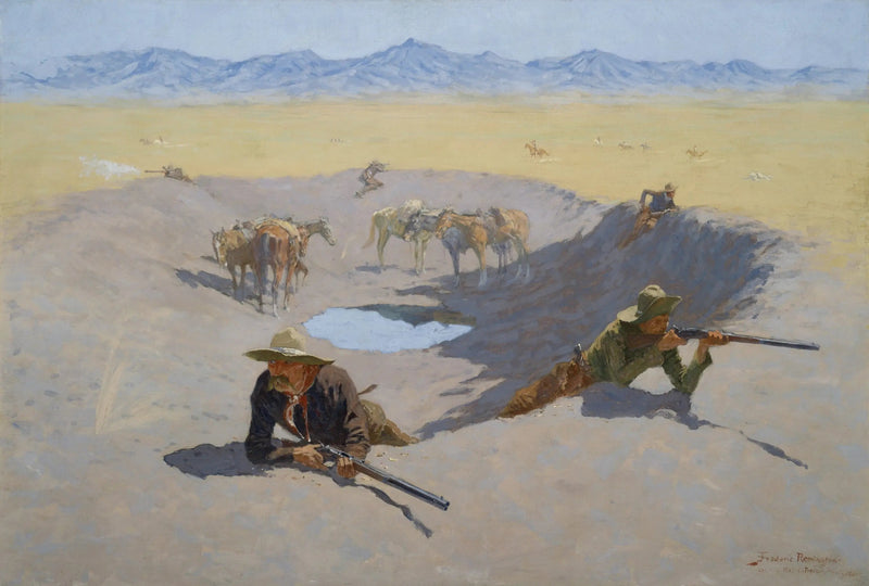 Kampf um den Wasserpunkt - Frederic Remington