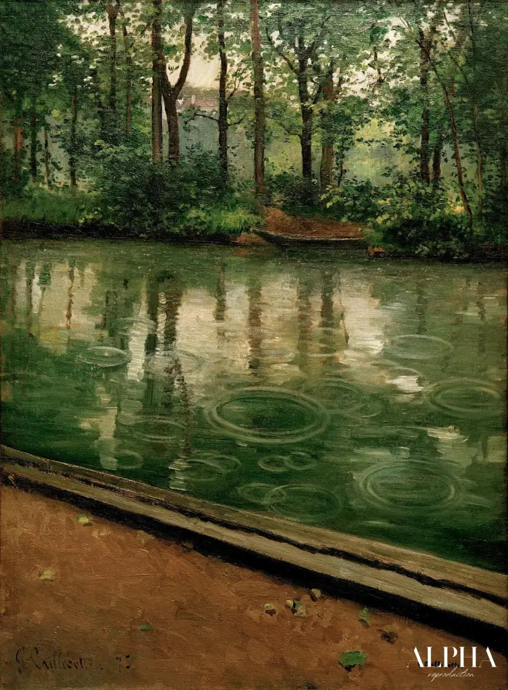 L'yerres, pluie - Caillebotte - Reproductions de tableaux et peintures haut de gamme