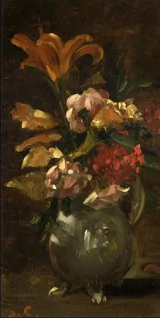 Lys et Giroflée - Gustave Courbet image 1 copie peinte à la main à l’huile