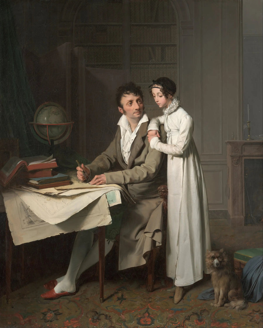 M. G*** gibt seiner Tochter eine Geographiestunde - Louis-Léopold Boilly