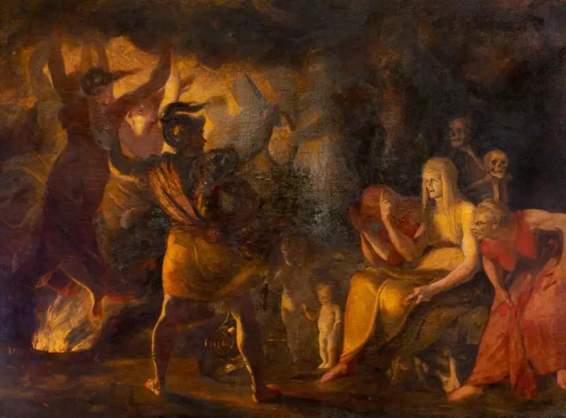 Macbeth und die Hexen (Auszug aus „Macbeth“ von William Shakespeare) (unvollständig) - Joshua Reynolds