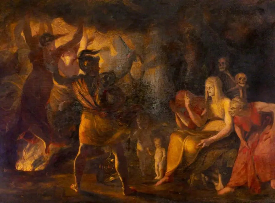 Macbeth und die Hexen (Auszug aus „Macbeth“ von William Shakespeare) (unvollständig) - Joshua Reynolds
