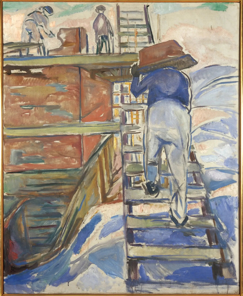Maurer auf der Leiter - Edvard Munch