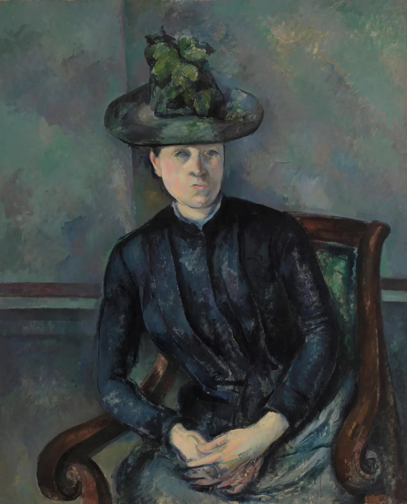 Frau Cézanne mit grünem Hut - Paul Cézanne