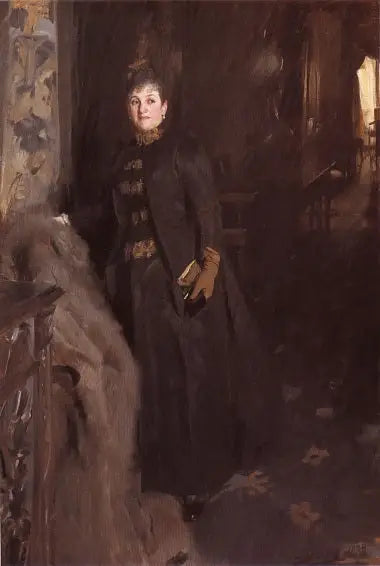 Madame Clara Rikoff - La sœur de Madame Salomon - Anders Zorn image 1 reproduction artisanale de tableau