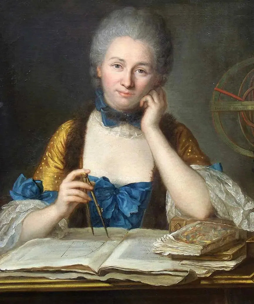 Madame Du Châtelet in ihrem Büro - Maurice-Quentin de La Tour