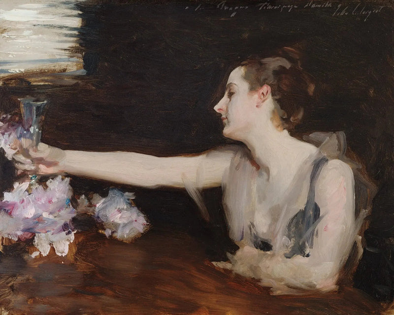 Frau Gautreau, die einen Toast ausbringt - John Singer Sargent