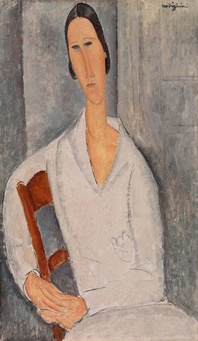 Madame Hanka Zborowska auf einem Stuhl gelehnt - Amedeo Modigliani