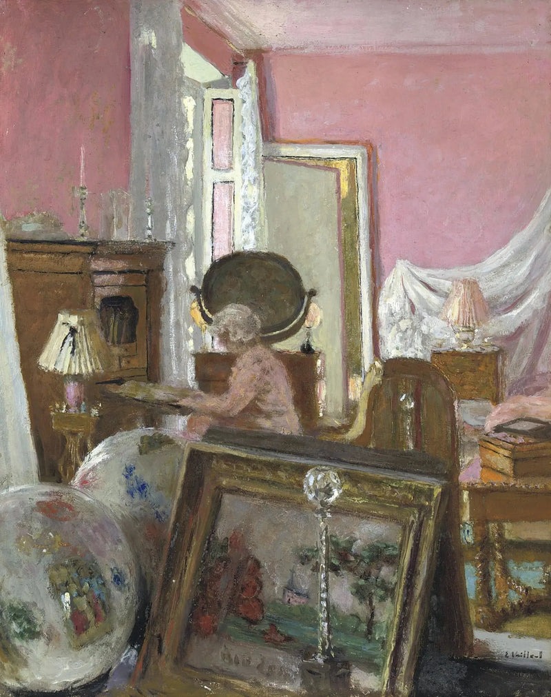 Madame Hessel in ihrem Zimmer im Château des Clayes - Édouard Vuillard