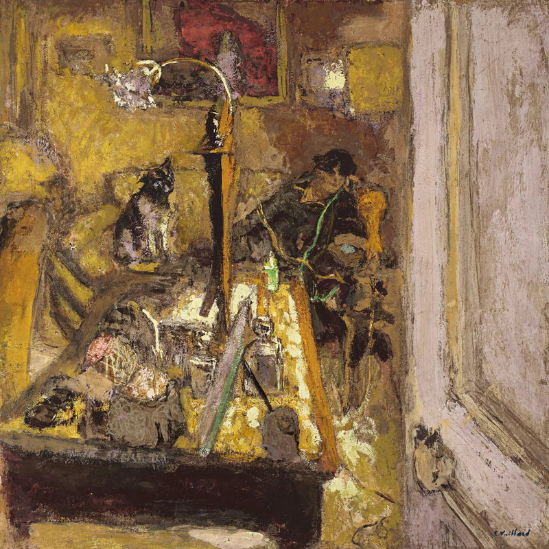 Madame Hessel telefoniert in ihrem Boudoir - Édouard Vuillard
