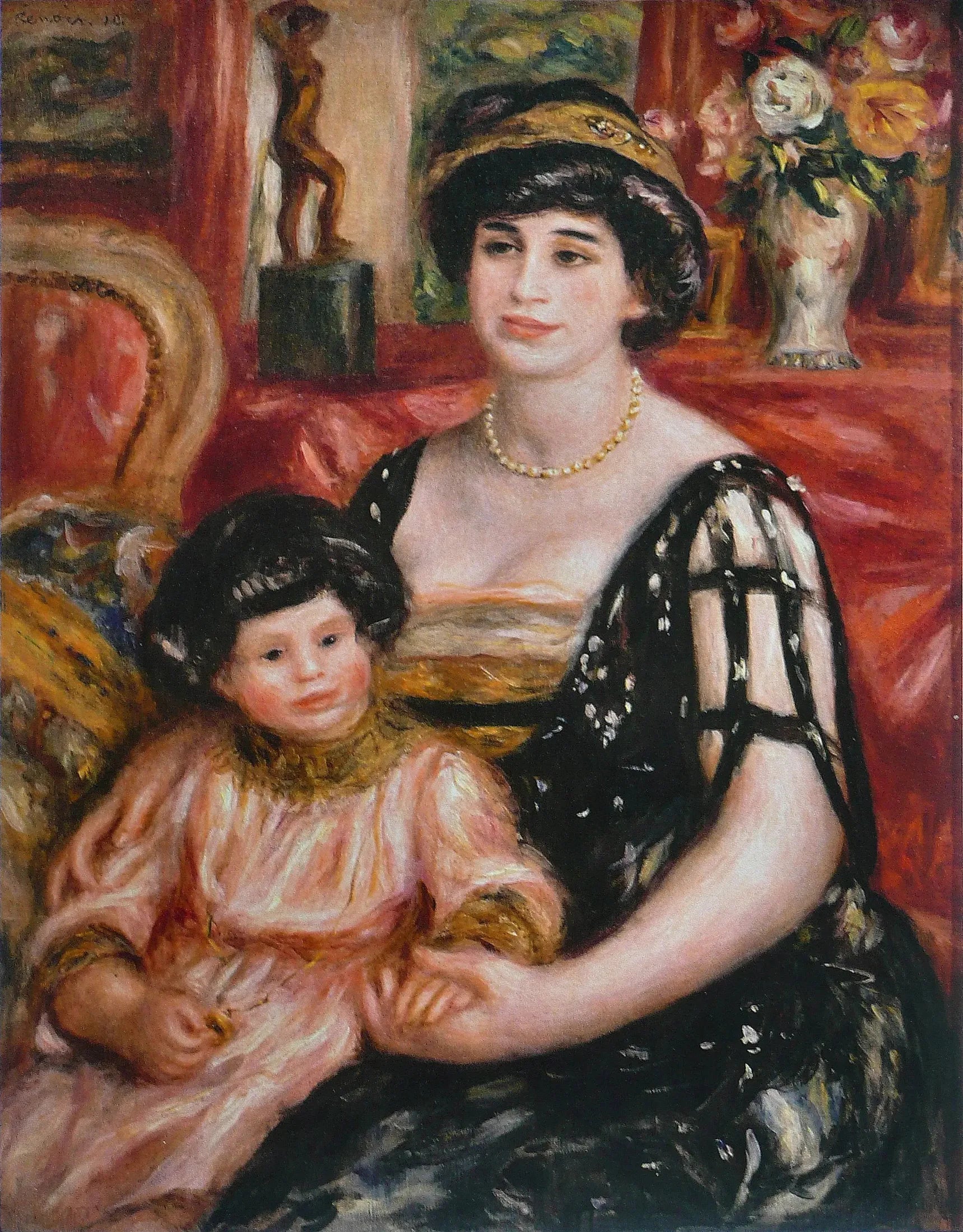 Madame Josse Bernheim-Jeune et fils Henry - Pierre-Auguste Renoir image 1 copie peinte à la main à l’huile