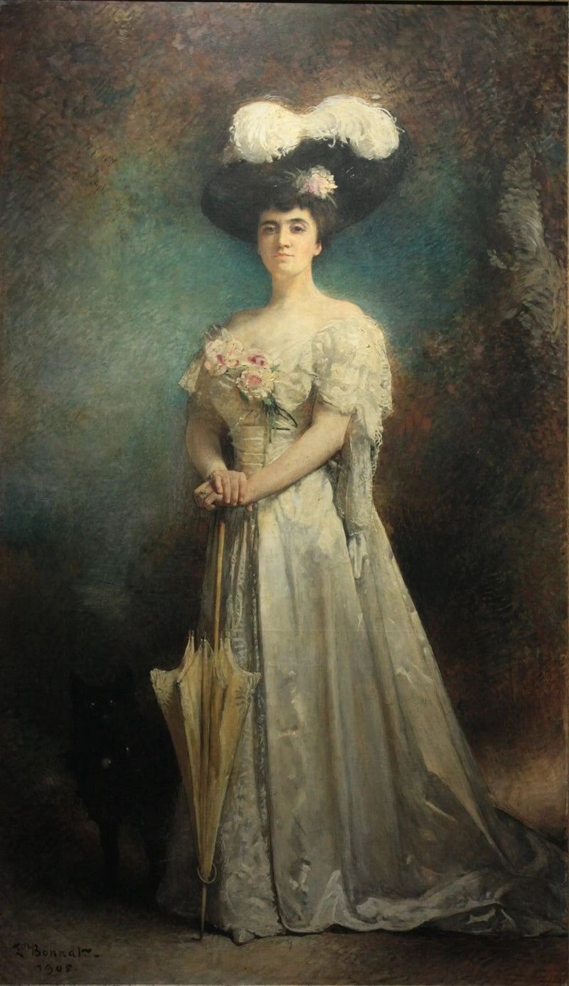 Madame Maurice Pascal und ihr Hund Tiny - Léon Bonnat