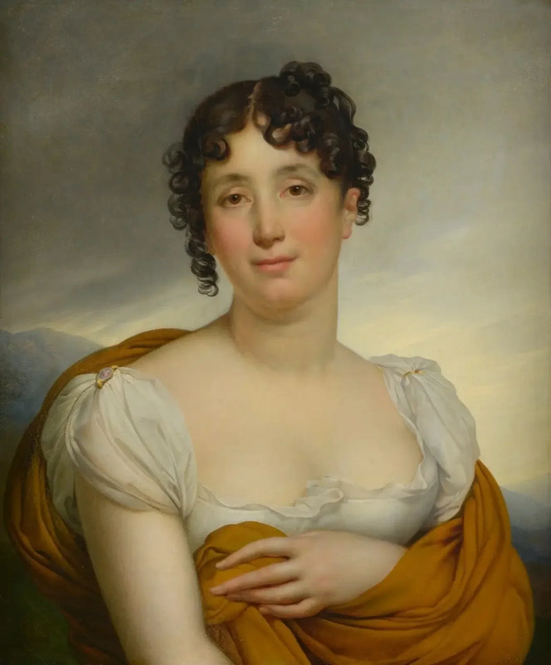 Madame Merlin im gelben Schal - Anne-Louis Girodet