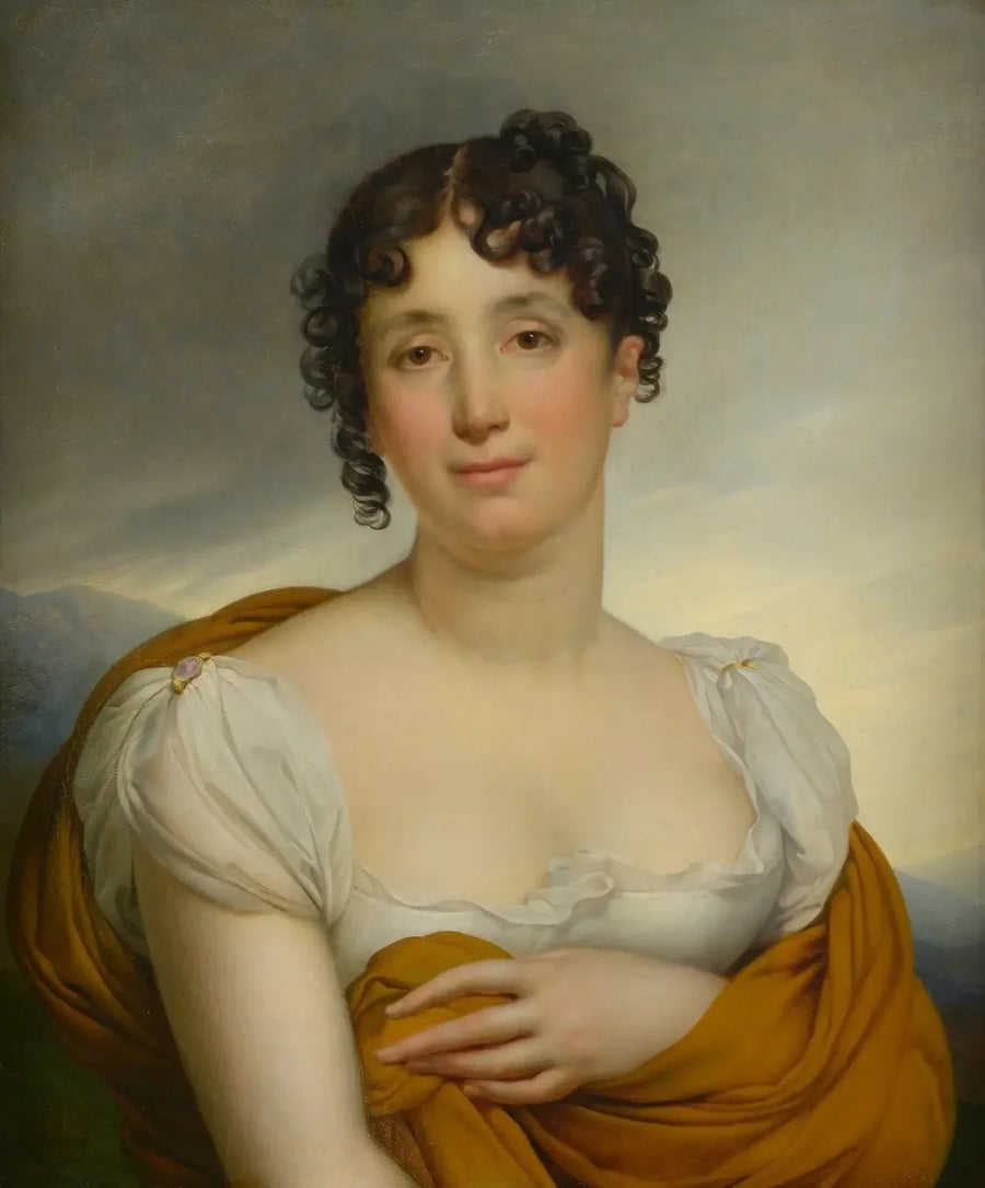 Madame Merlin im gelben Schal - Anne-Louis Girodet
