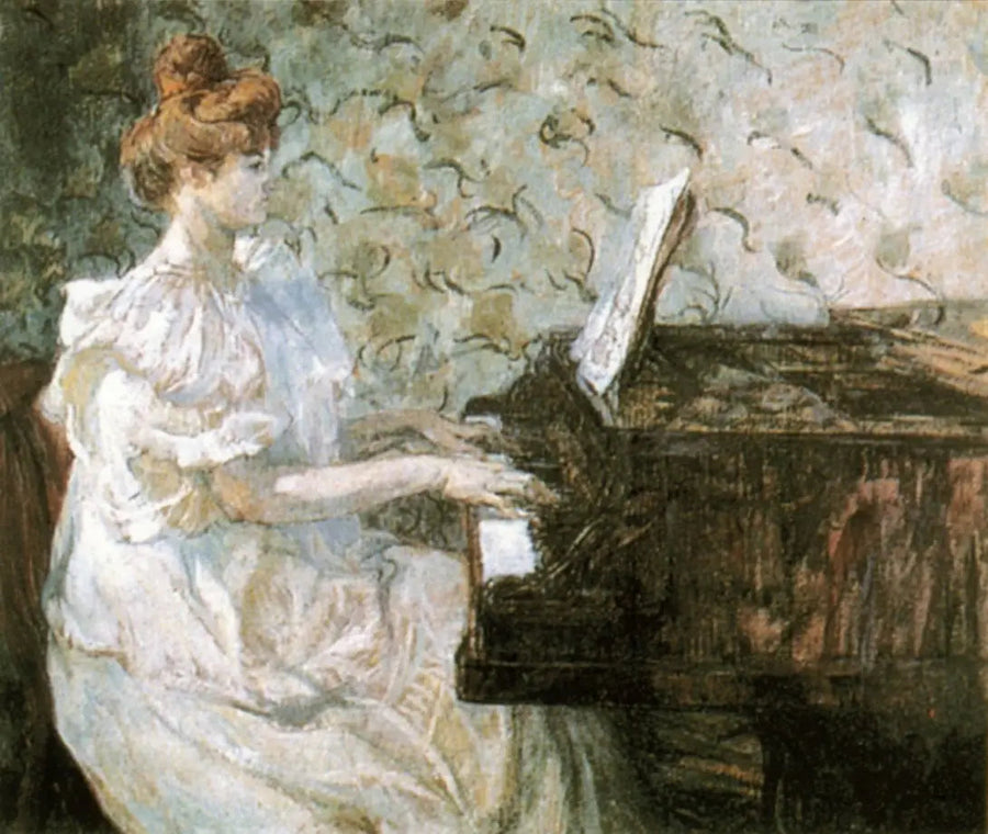 Madame Misia Natanson am Klavier - Henri de Toulouse-Lautrec