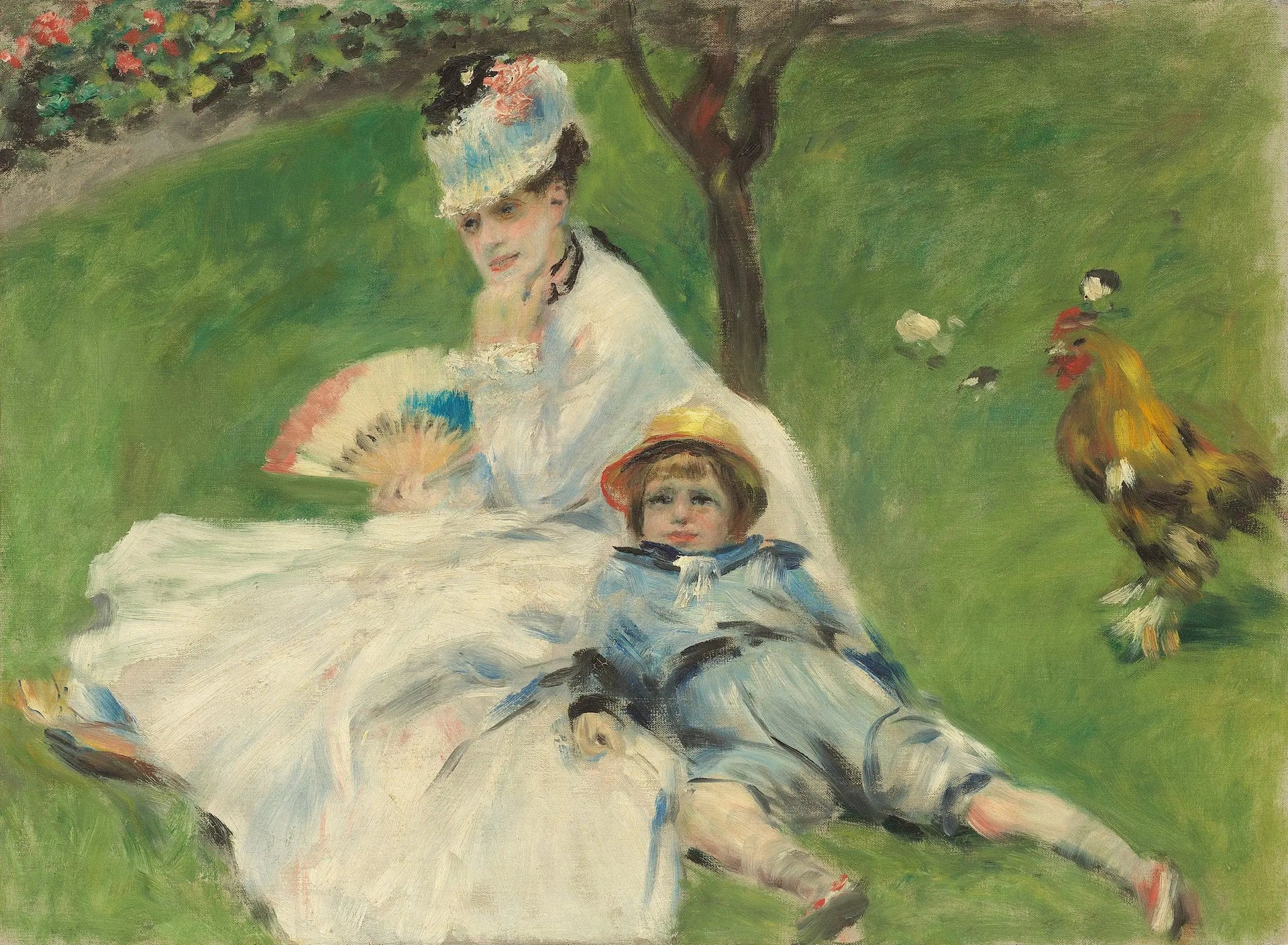 Madame Monet et son fils - Pierre-Auguste Renoir image 1 copie de tableau peinte à la main