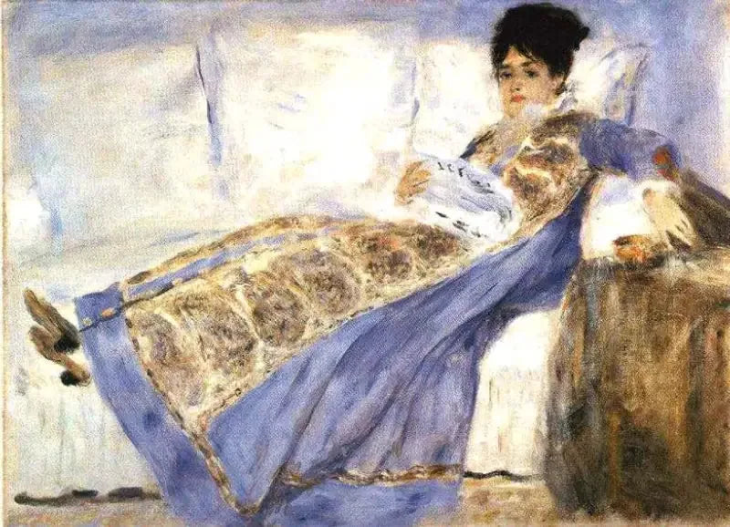 Frau Monet lesend - Pierre-Auguste Renoir